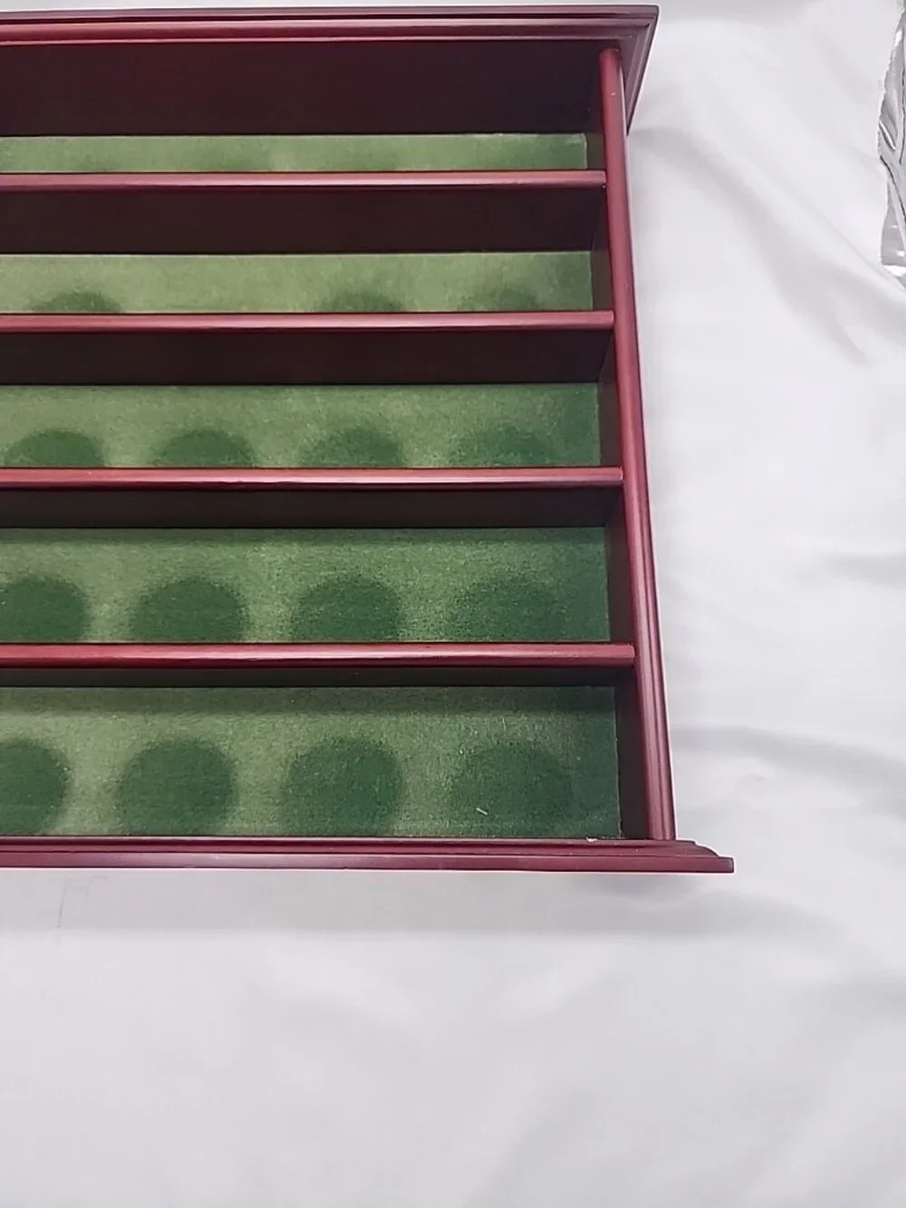 25 Gold Ball Wooden Wall Display Trinket Case 14
